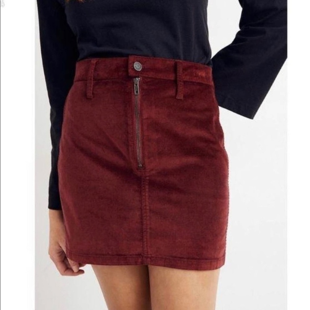 Madewell Velveteen Mini Skirt NWT 28